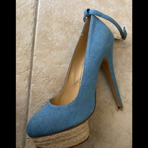 Charlotte Olympia Shoes - Jazzy blue Jean stiletto...